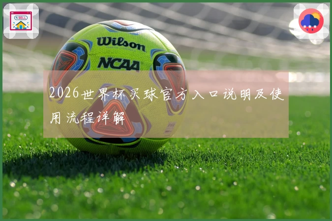 2026世界杯买球官方入口说明及使用流程详解